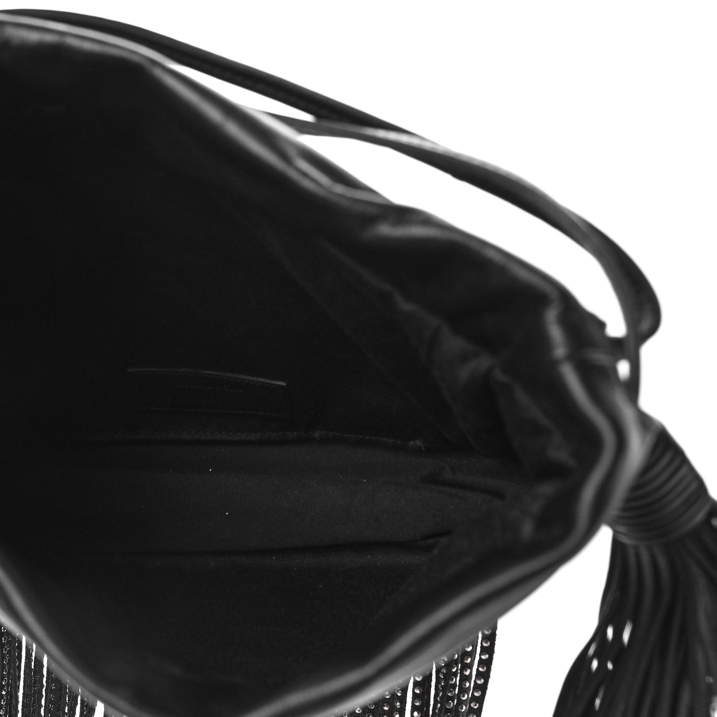 Jacquard Leather Small Fringed Sunset Helena Bucket Bag