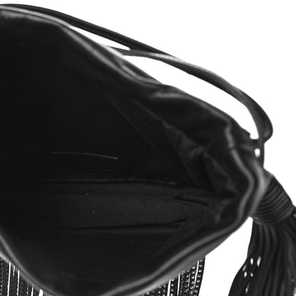 Saint Laurent Jacquard Leather Small Fringed Sunset Helena Bucket Bag 4 of 8