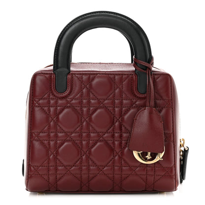 Christian Dior Lambskin Cannage Lily Tote Red Sapphire Blue 1 of 9