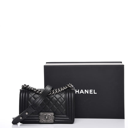 Chanel Caviar Quilted Small Boy Flap Black 8 of 8