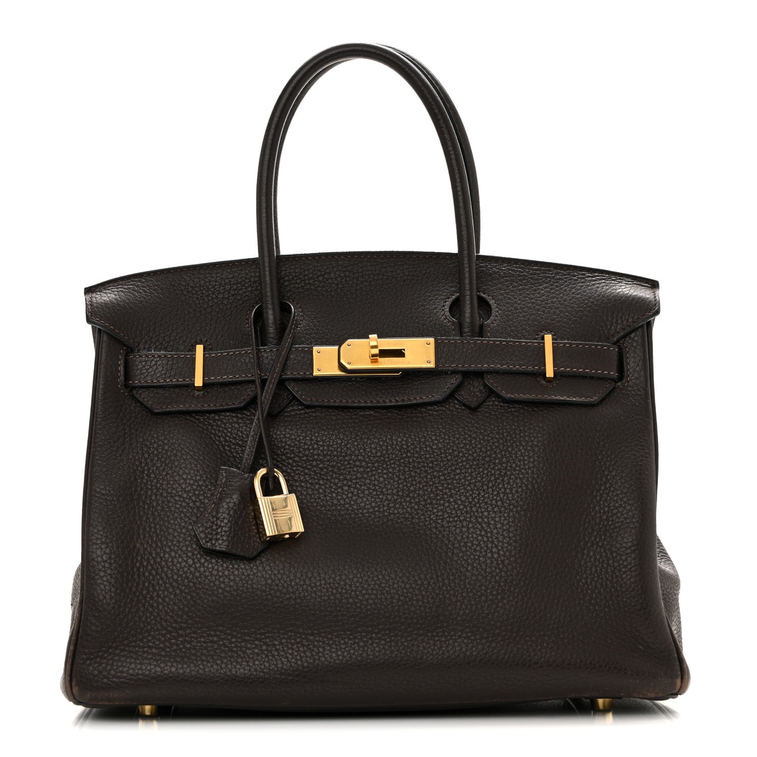 Hermes Taurillon Clemence Birkin 30 Chocolate 1 of 20