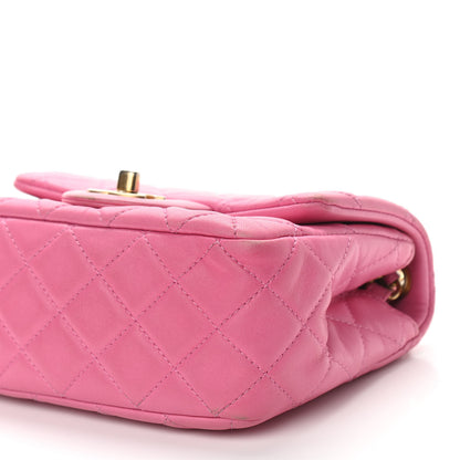 Chanel Lambskin Quilted Mini Pearl Crush Flap Pink 5 of 11