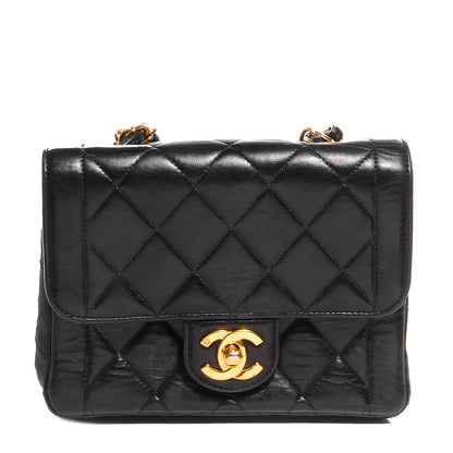 Chanel Lambskin Quilted Mini Square Flap Black 1 of 7
