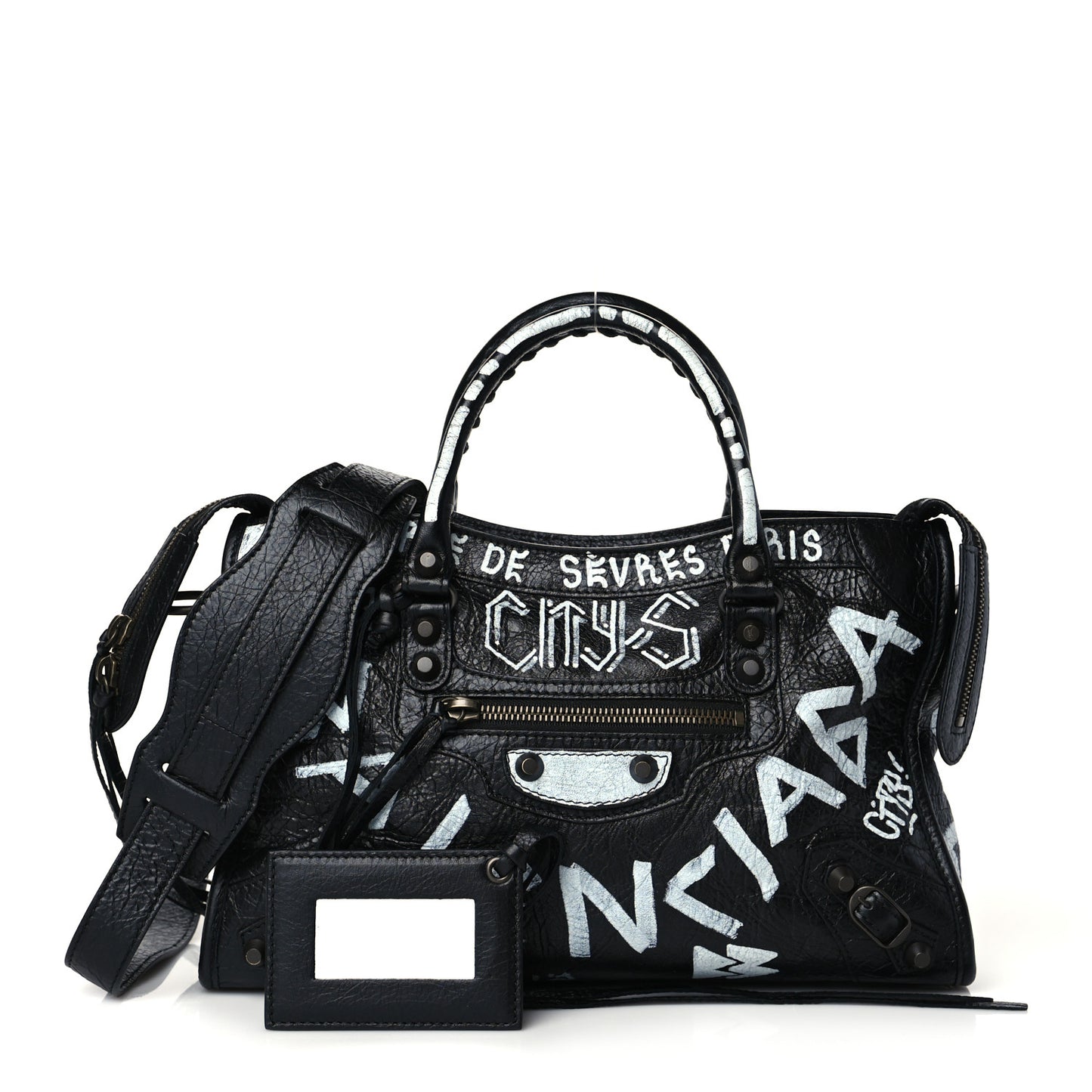 Agneau Classic Hardware Graffiti All Over S City Black