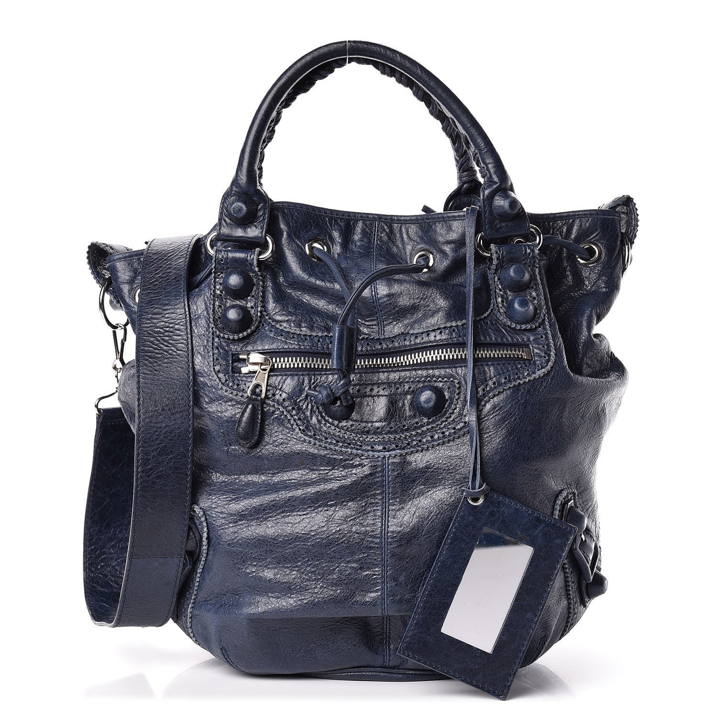 Agneau Giant Brogues Hardware Pompon Marine