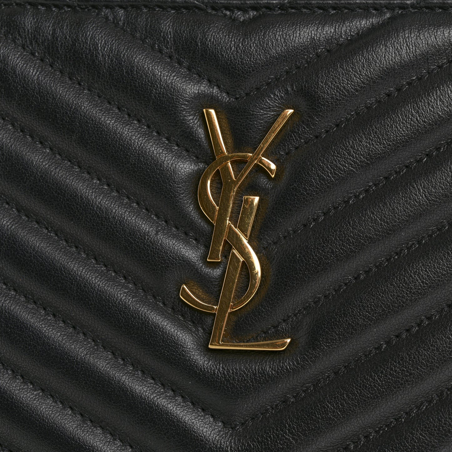Calfskin Matelasse Monogram Cassandre Tablet Pouch Black
