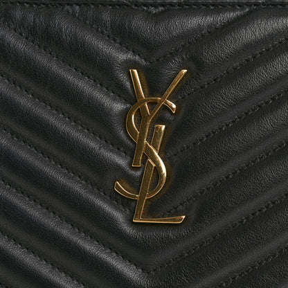 Saint Laurent Calfskin Matelasse Monogram Cassandre Tablet Pouch Black 8 of 10