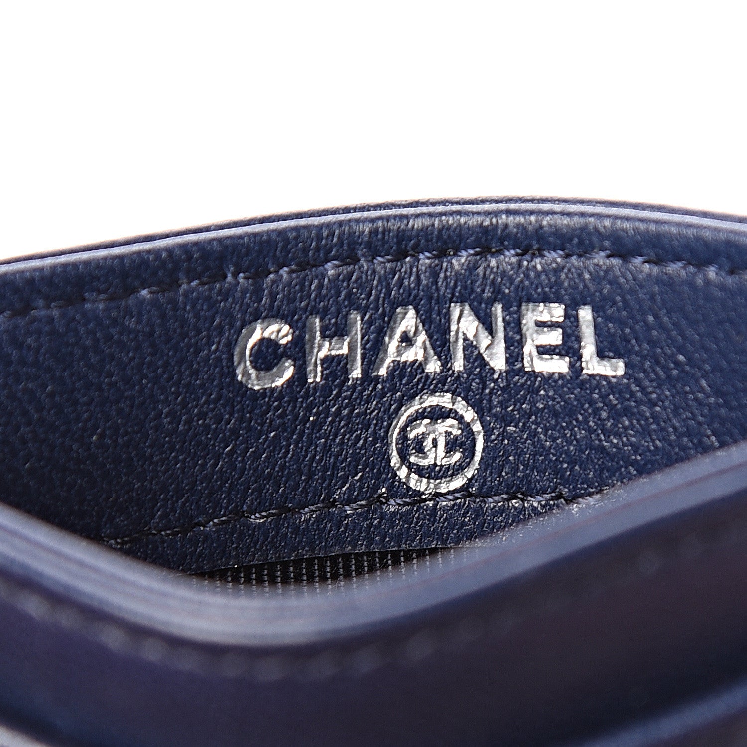Chanel Lambskin Quilted Card Holder Navy Blue 5 of 8