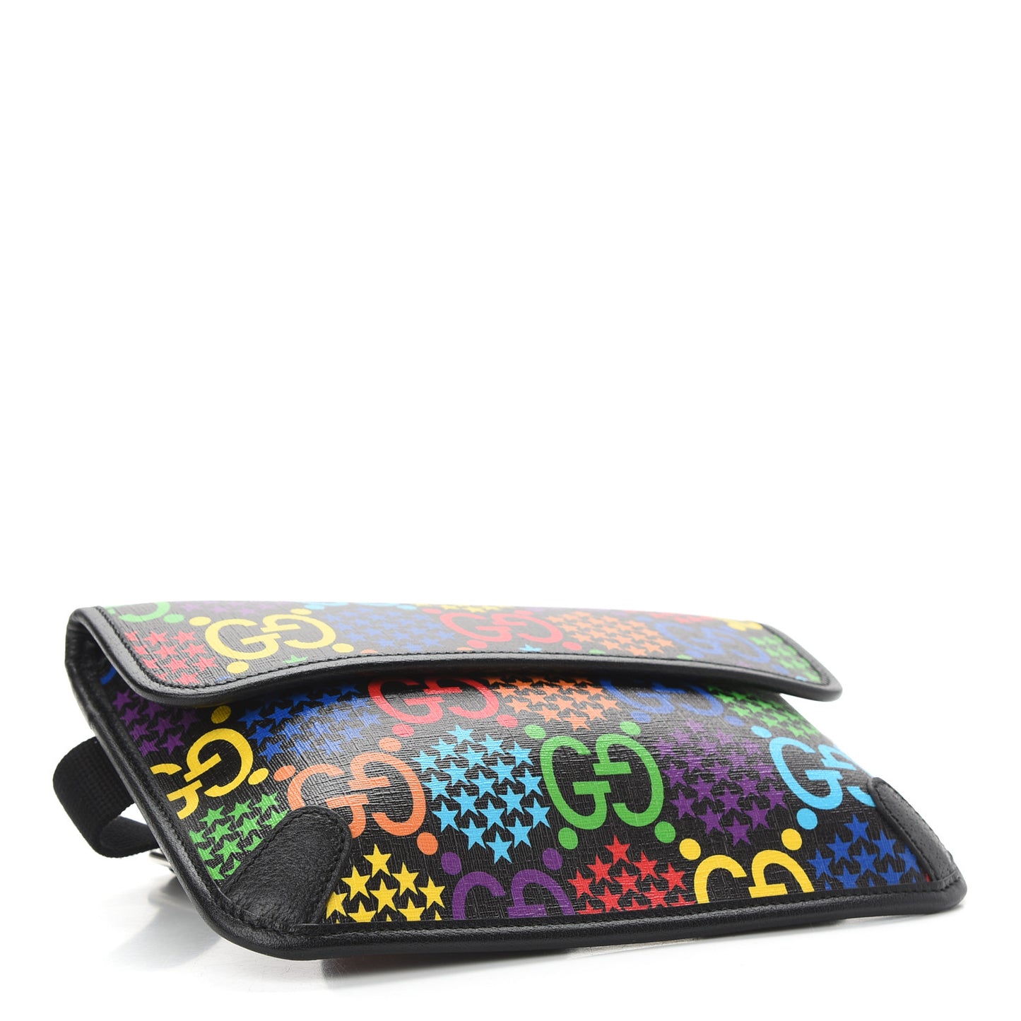 GG Supreme Monogram Psychedelic Slim Belt Bag Black