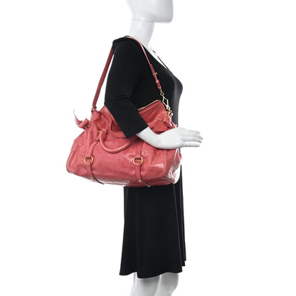 Miu Miu Vitello Lux Satchel Bag Rosa 2 of 9