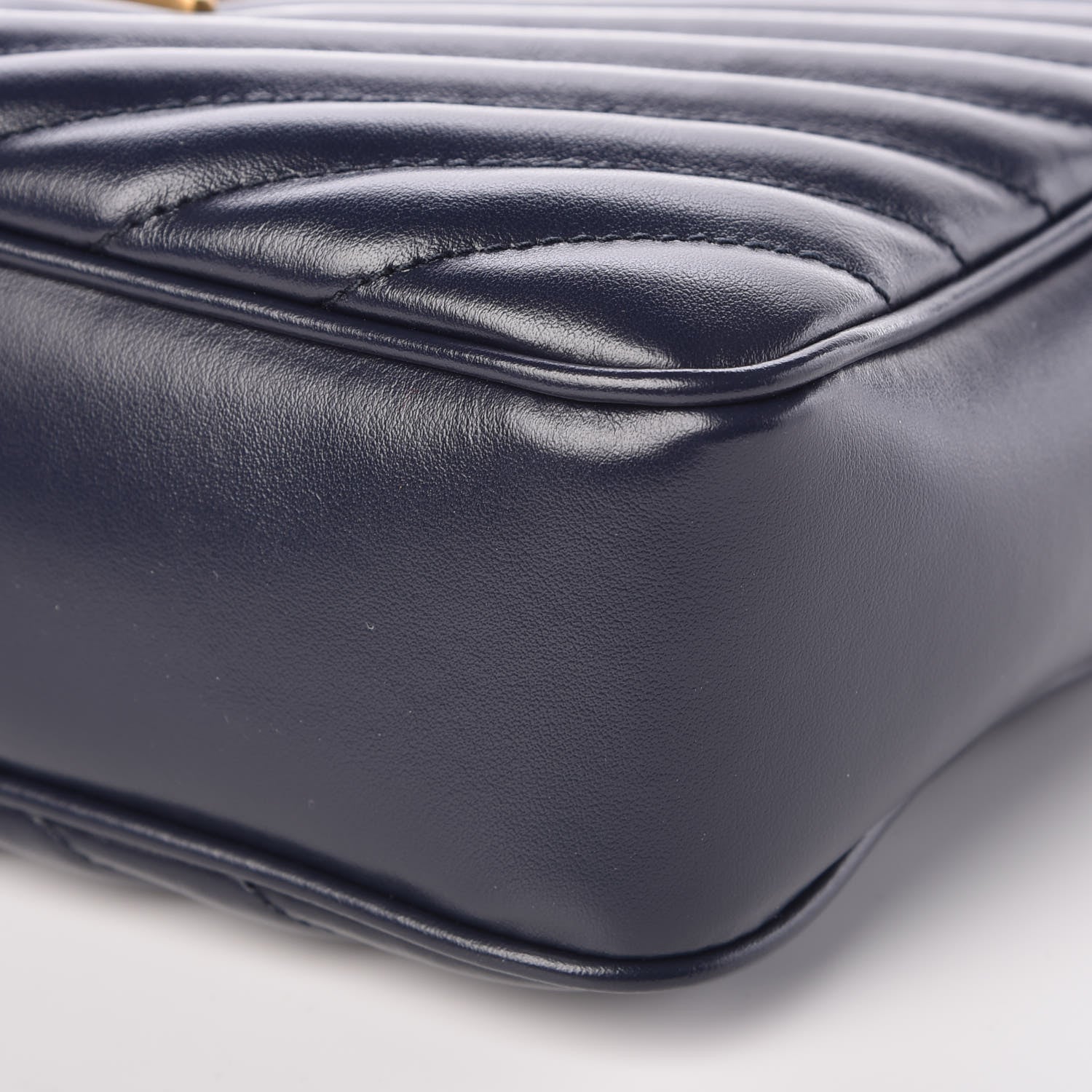 Saint Laurent Calfskin Matelasse Monogram Lou Camera Bag Navy 8 of 8