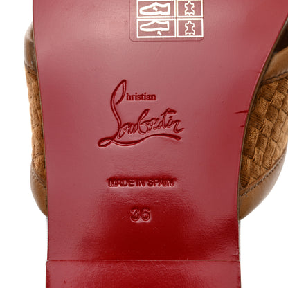 Christian Louboutin Calfskin Crossimule Flat Slide Sandals 36 Cuoio 8 of 9