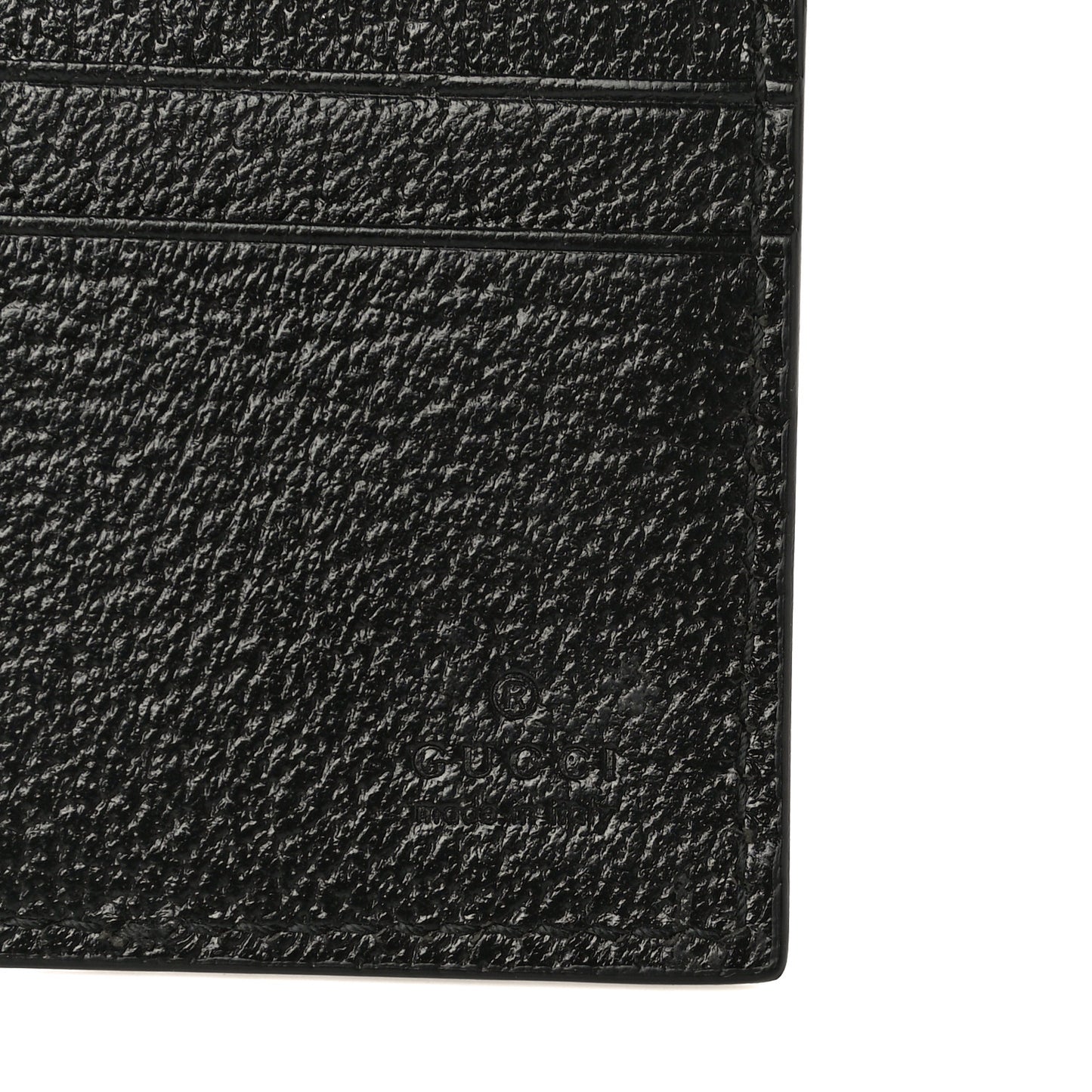 Calfskin Boar Effect GG Marmont Bi-Fold Wallet Black