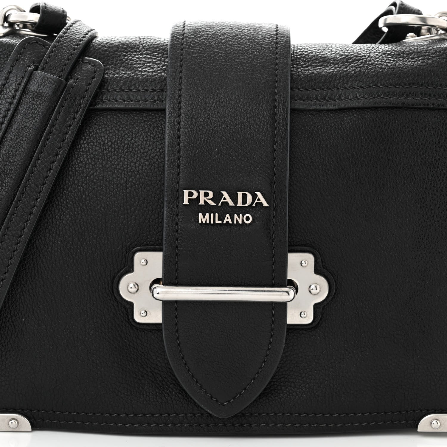 Prada Glace Calf Large Soft Cahier Bag Black Astrale 9 of 12