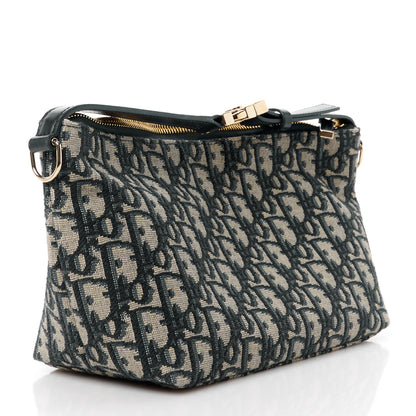 Christian Dior Oblique Medium Diortravel Nomad Pouch Blue 3 of 10