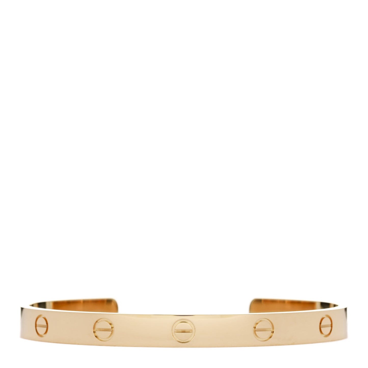 18K Yellow Gold LOVE Cuff Bracelet 19