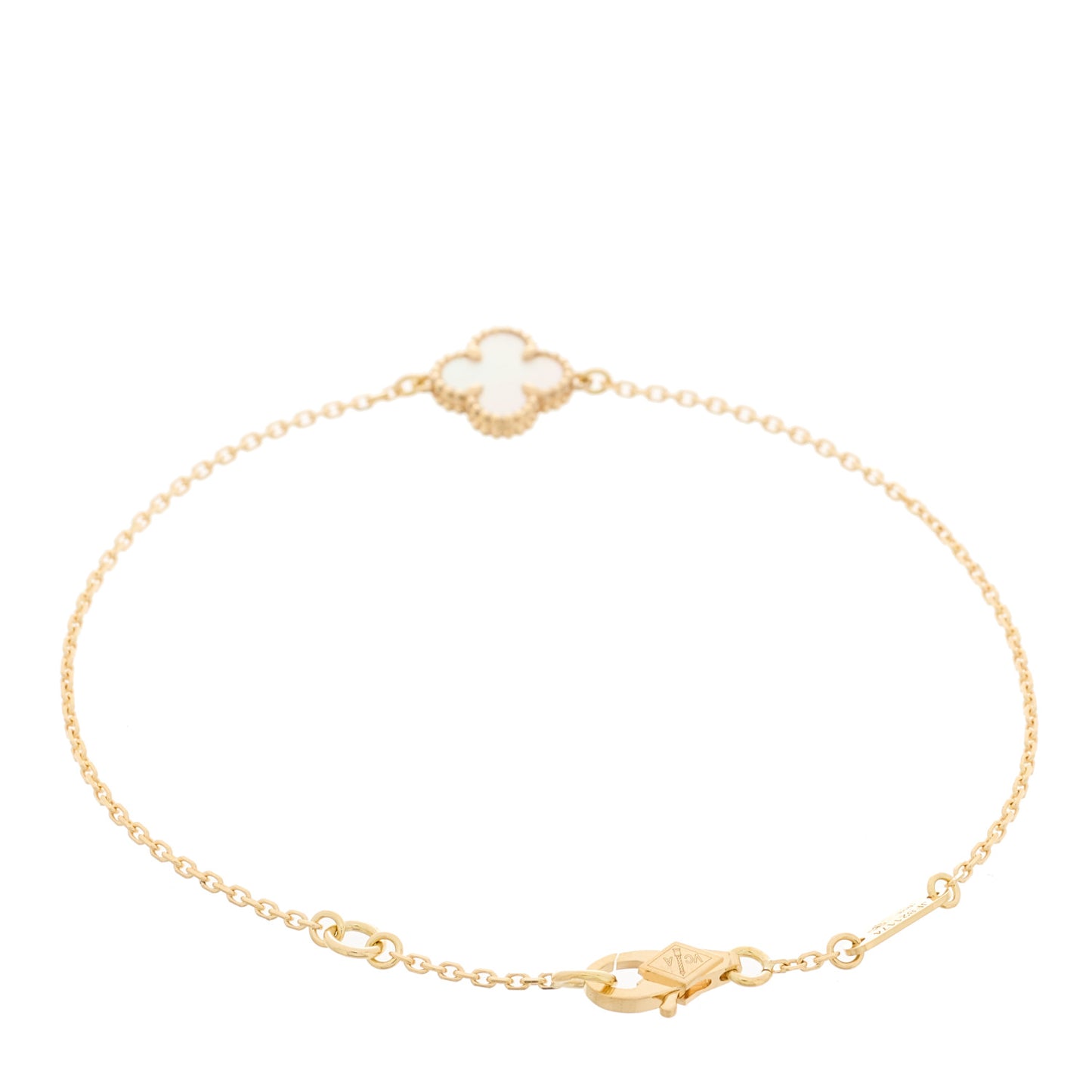 18K Yellow Gold Mother of Pearl Sweet Alhambra Bracelet