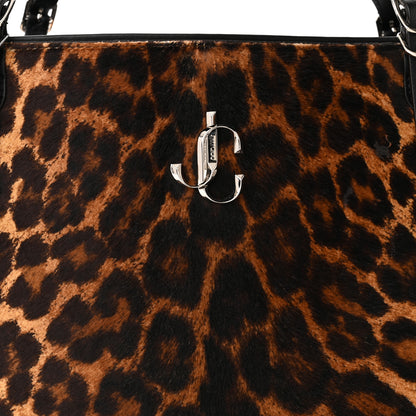 Jimmy Choo Pony Hair Leopard Print Large Varenne Tote Bag Natural 9 of 12