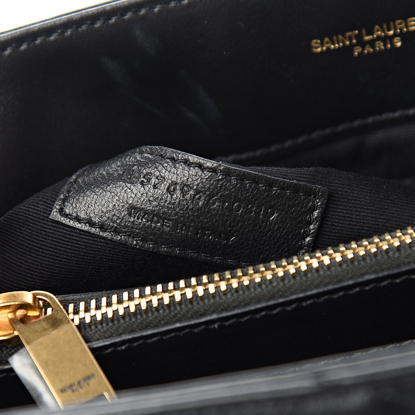 Calfskin Y Quilted Monogram Medium Loulou Chain Satchel Black
