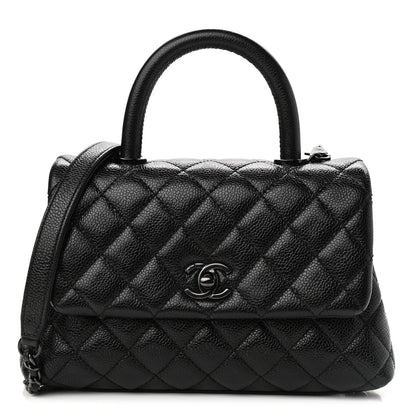 Chanel Caviar Quilted Mini Coco Handle Flap So Black 1 of 12