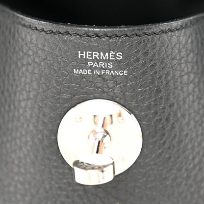 Hermes Taurillon Clemence Lindy 26 Black 6 of 10