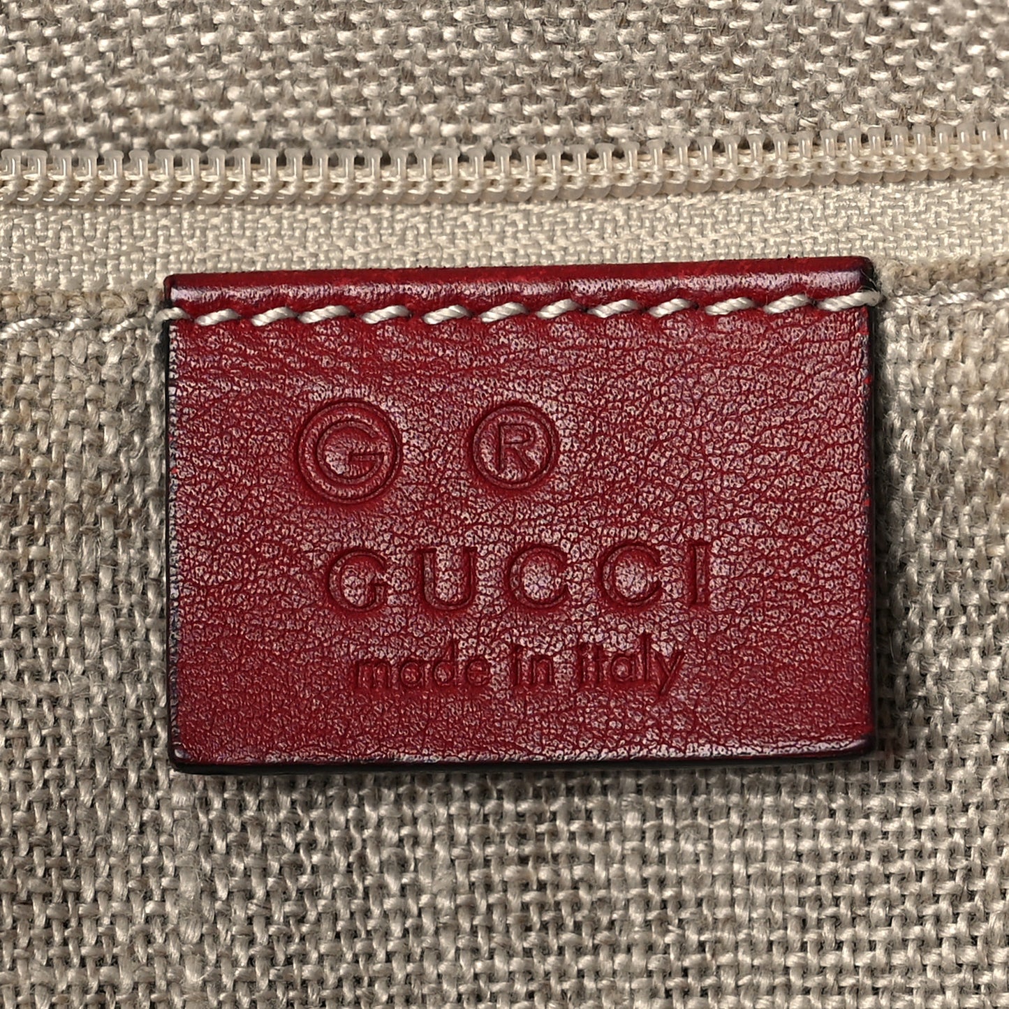 Soft Microguccissima Small Zippered Satchel Rosso