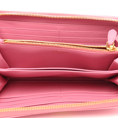 Prada Vitello Move Zip Around Wallet Geranio 5 of 7