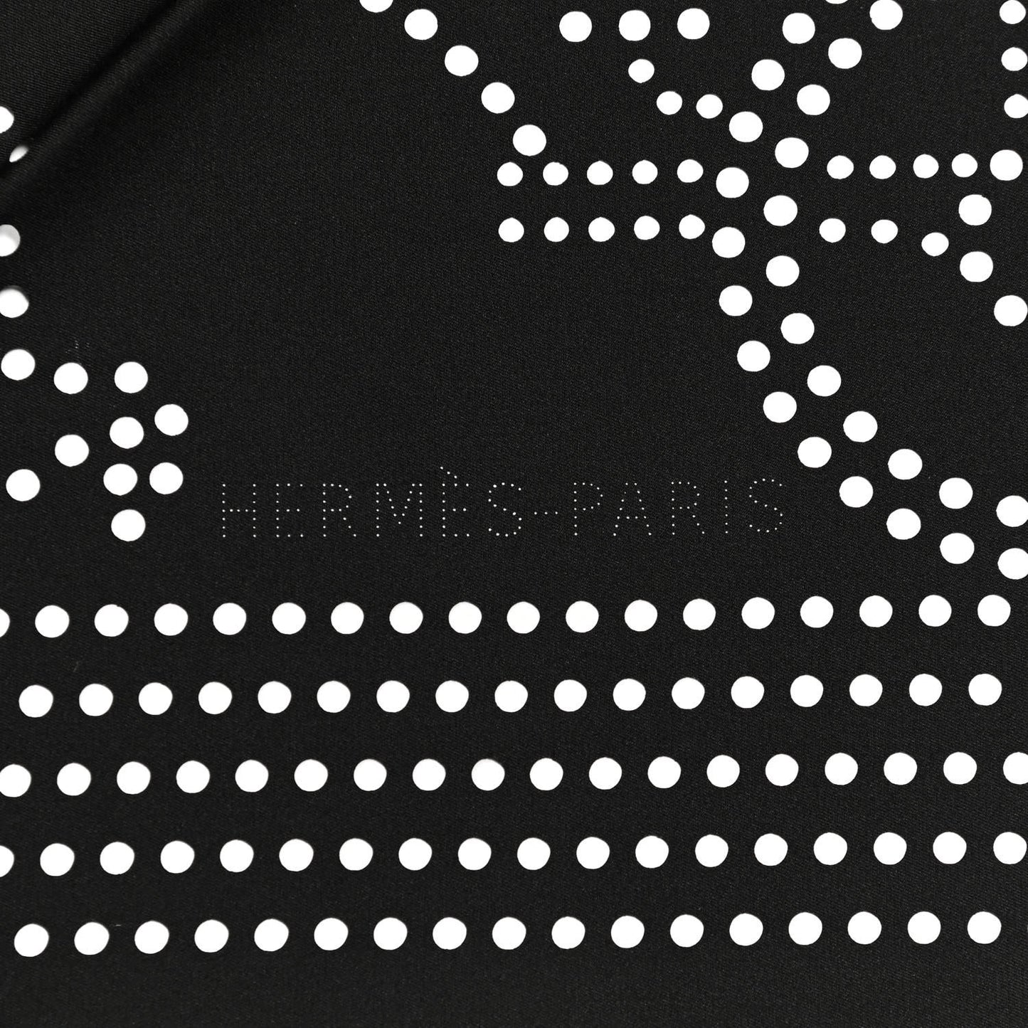 Silk Ex-Libris Perforated Triangle Scarf Black