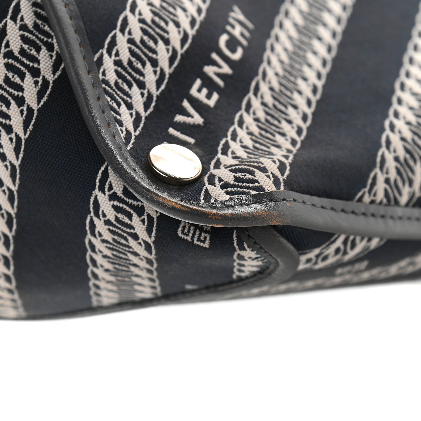 Canvas Jacquard Medium Bond Tote Oil Blue