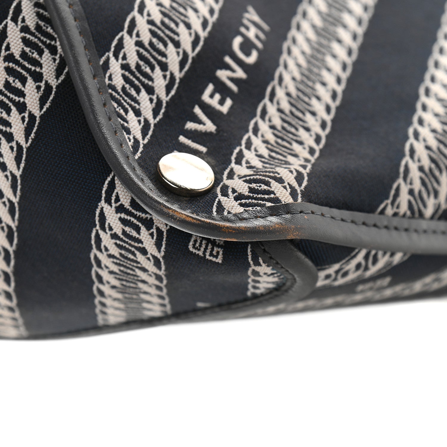 Givenchy Canvas Jacquard Medium Bond Tote Oil Blue 15 of 15