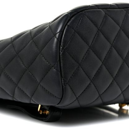 Chanel Calfskin Quilted Mini Urban Spirit Backpack Black 9 of 14