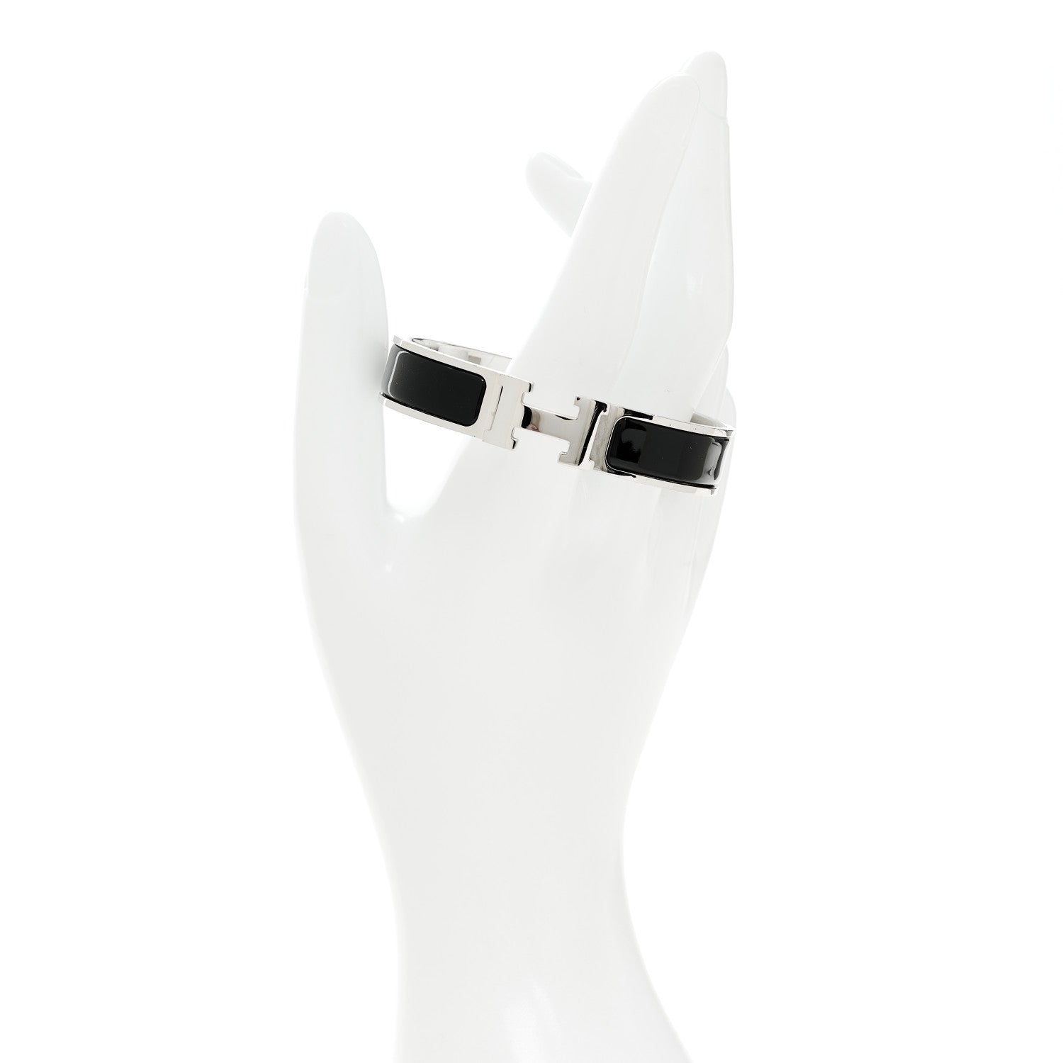 Hermes Enamel Narrow Clic Clac H Bracelet PM Black 2 of 4