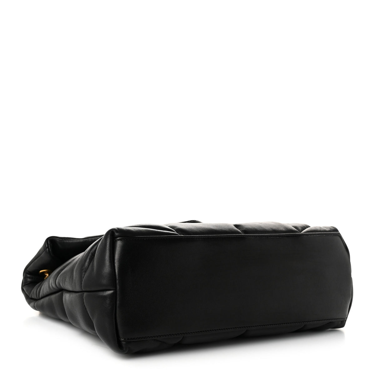 Saint Laurent Lambskin Quilted Medium Loulou Puffer Monogram Chain Satchel Black 4 of 11