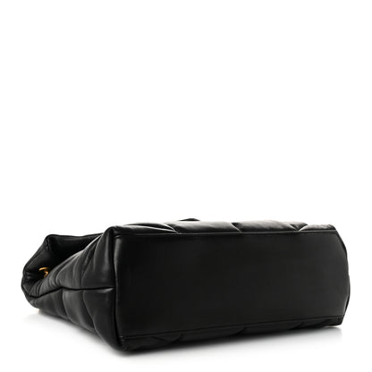 Saint Laurent Lambskin Quilted Medium Loulou Puffer Monogram Chain Satchel Black 4 of 11