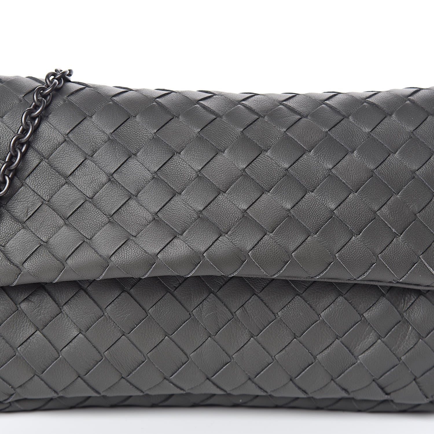 Bottega Veneta Nappa Intrecciato Small Chain Crossbody Light Grey 9 of 11
