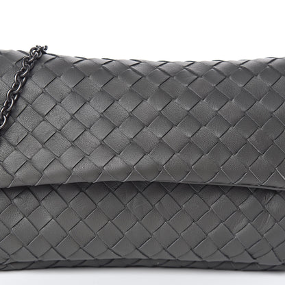 Bottega Veneta Nappa Intrecciato Small Chain Crossbody Light Grey 9 of 11