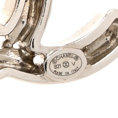 Chanel Crystal CC Starfall Earrings Silver 4 of 6