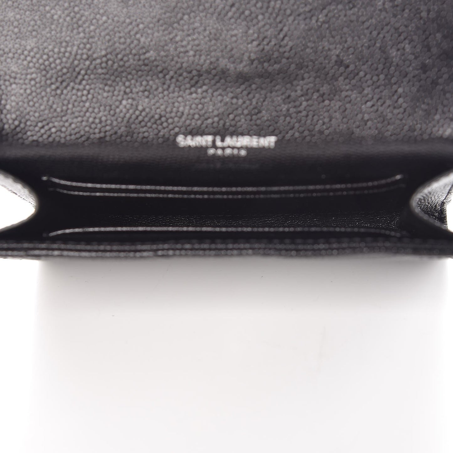 Grain De Poudre Matelasse Chevron Small Monogram Envelope Wallet Black
