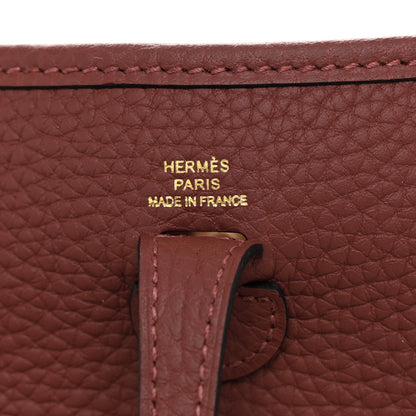 Hermes Taurillon Clemence Amazone Evelyne TPM Rouge H 6 of 11