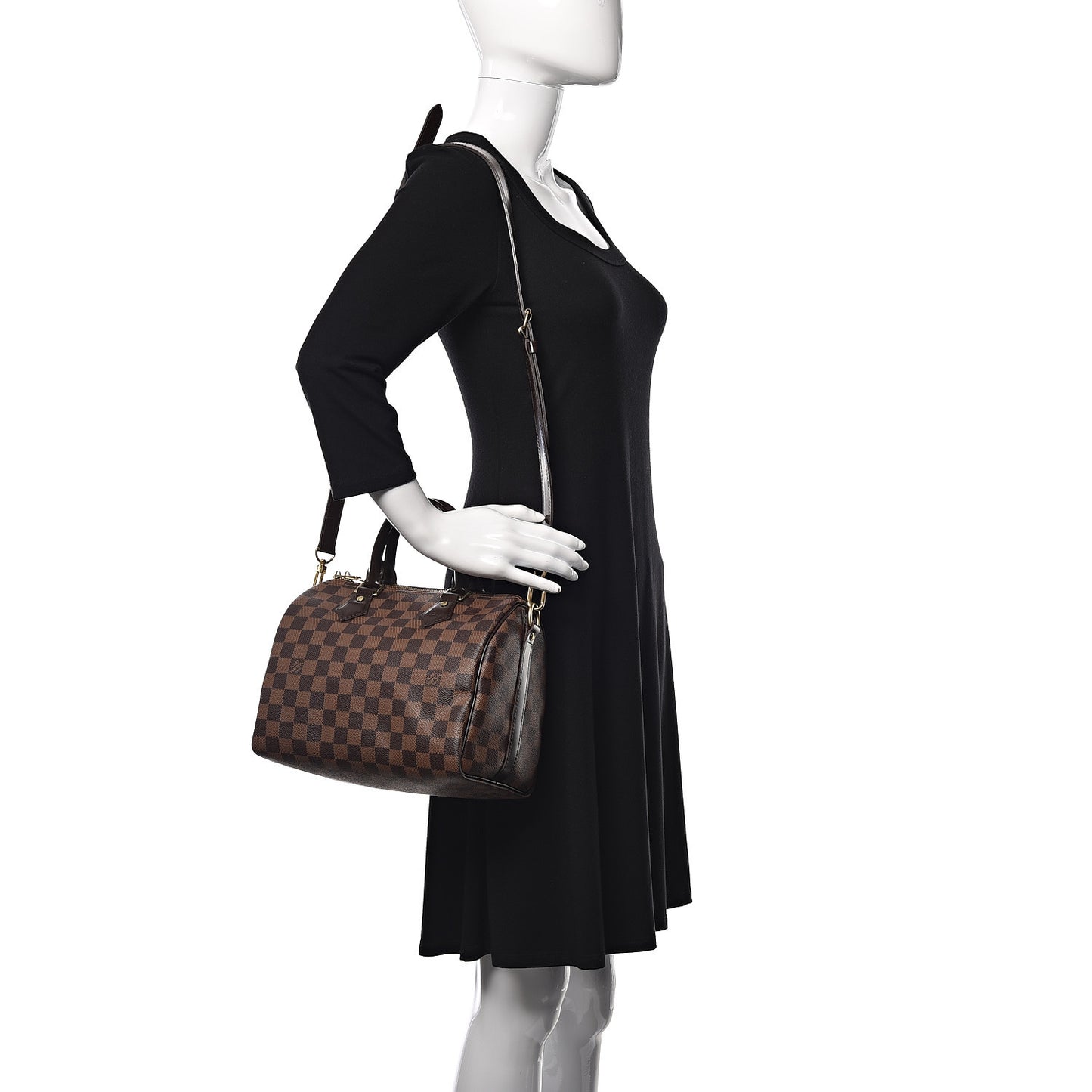 Damier Ebene Speedy Bandouliere 25