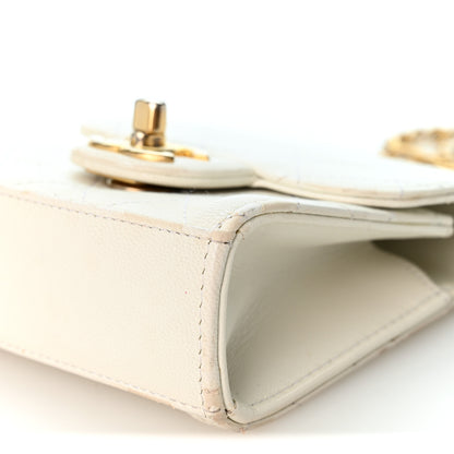 Chanel Goatskin Chic Pearls Clutch On Chain White 10 of 12