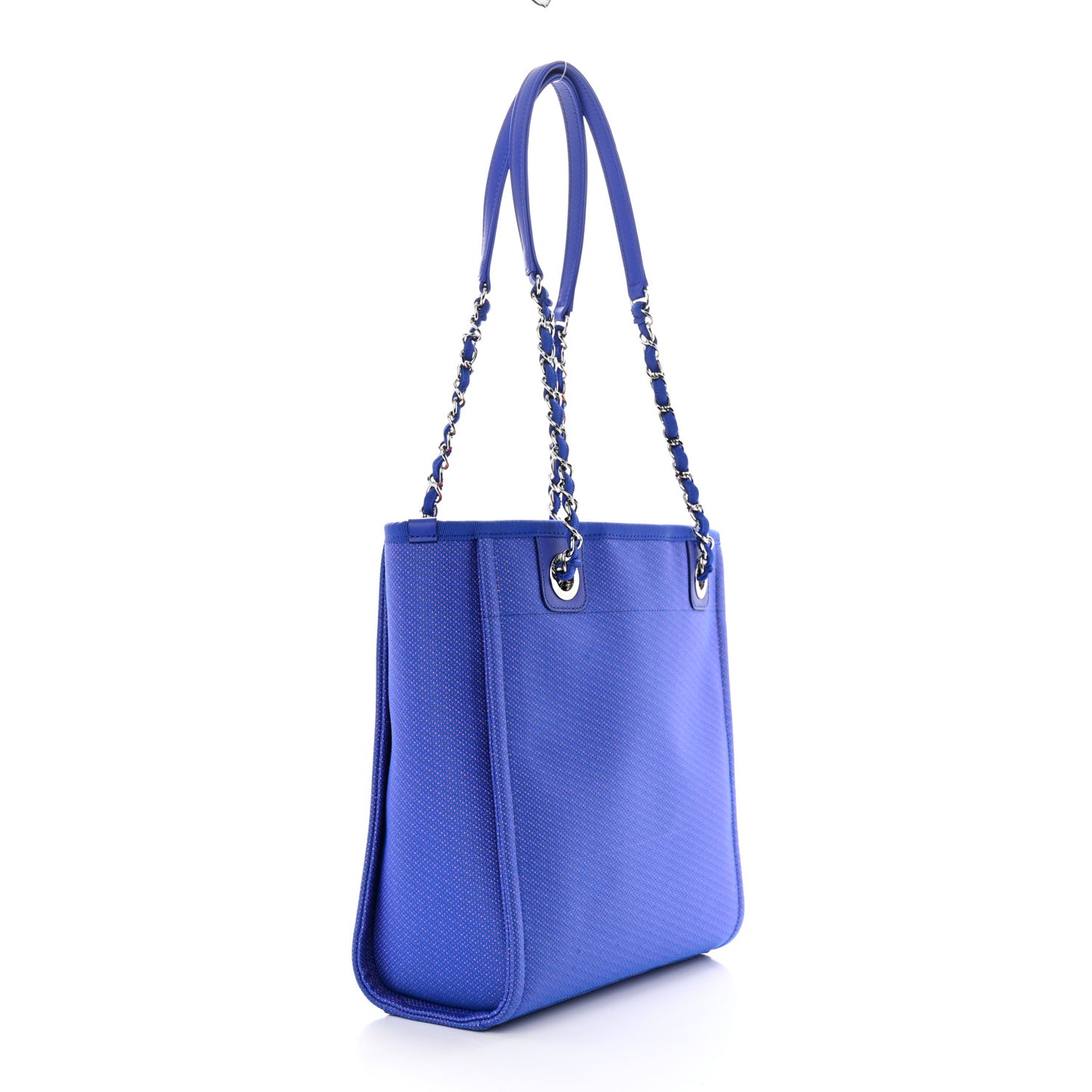 Mixed Fibers Mini Deauville Tote Blue Orange