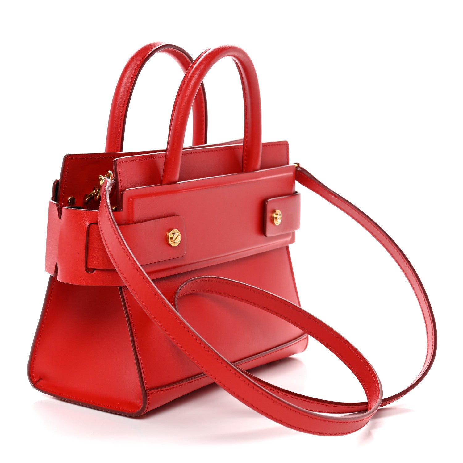 Givenchy Smooth Calfskin Mini Horizon Satchel Red 3 of 10