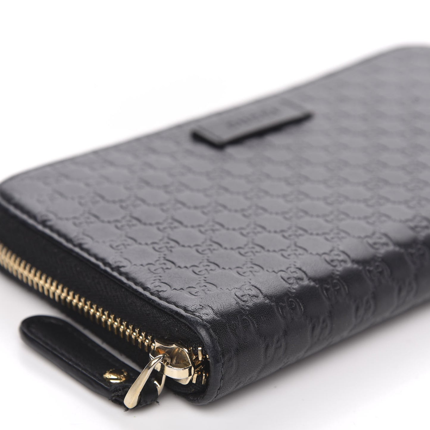 Microguccissima Zip Around Wallet Black