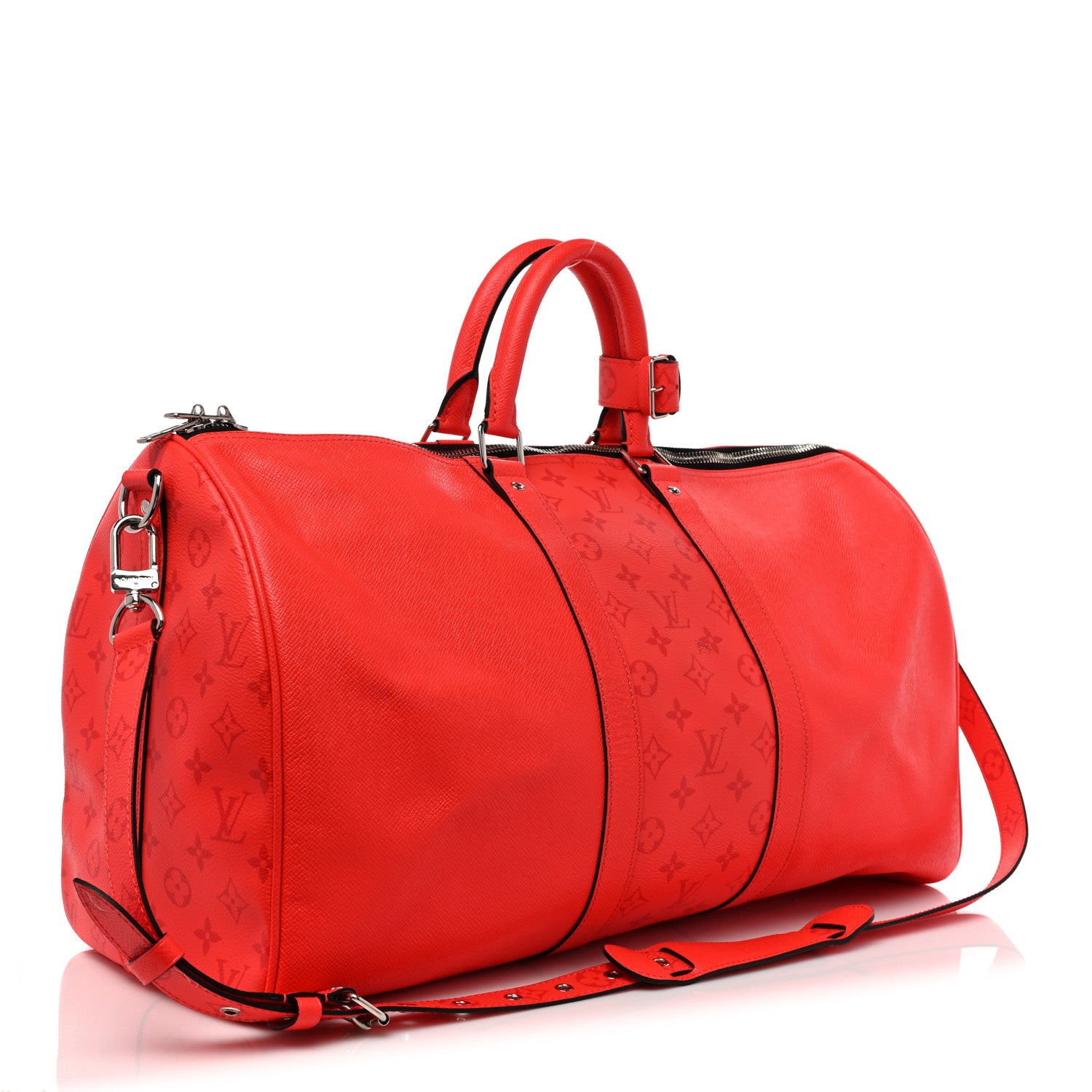 Louis Vuitton Taigarama Keepall Bandouliere 50 Fire Red 3 of 9