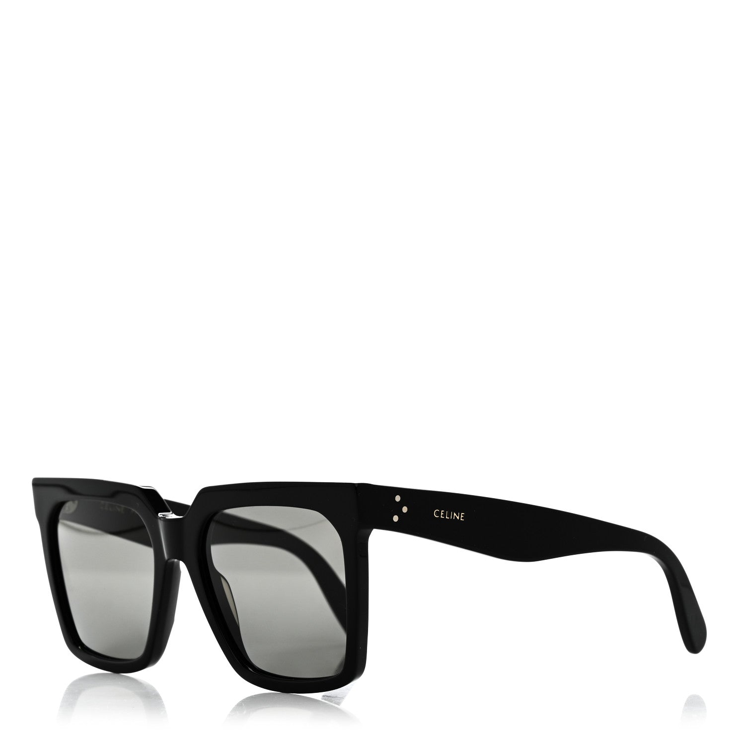 Celine Acetate Polarized Oversized Sunglasses CL4055IN Black 1 of 7