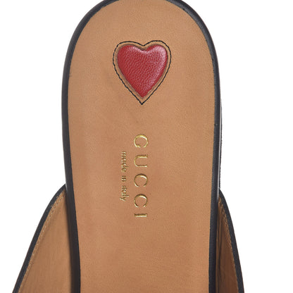 Gucci Calfskin Flower Embroidered Princetown Slippers 40 Black 6 of 11