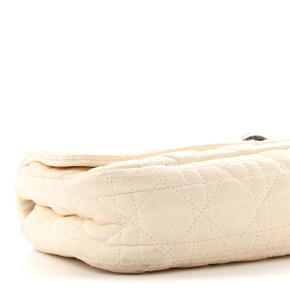 Christian Dior Lambskin Cannage Rendezvous Flap White 9 of 11