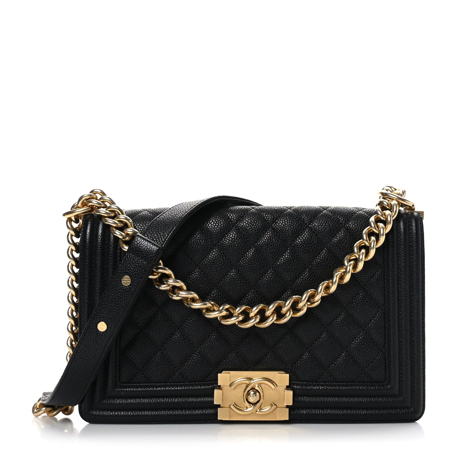 Chanel Caviar Quilted Medium Boy Flap Black 1 of 9