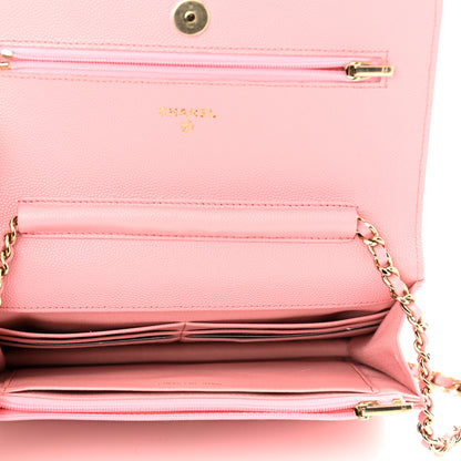 Chanel Caviar Quilted Wallet On Chain WOC Pink 5 of 12